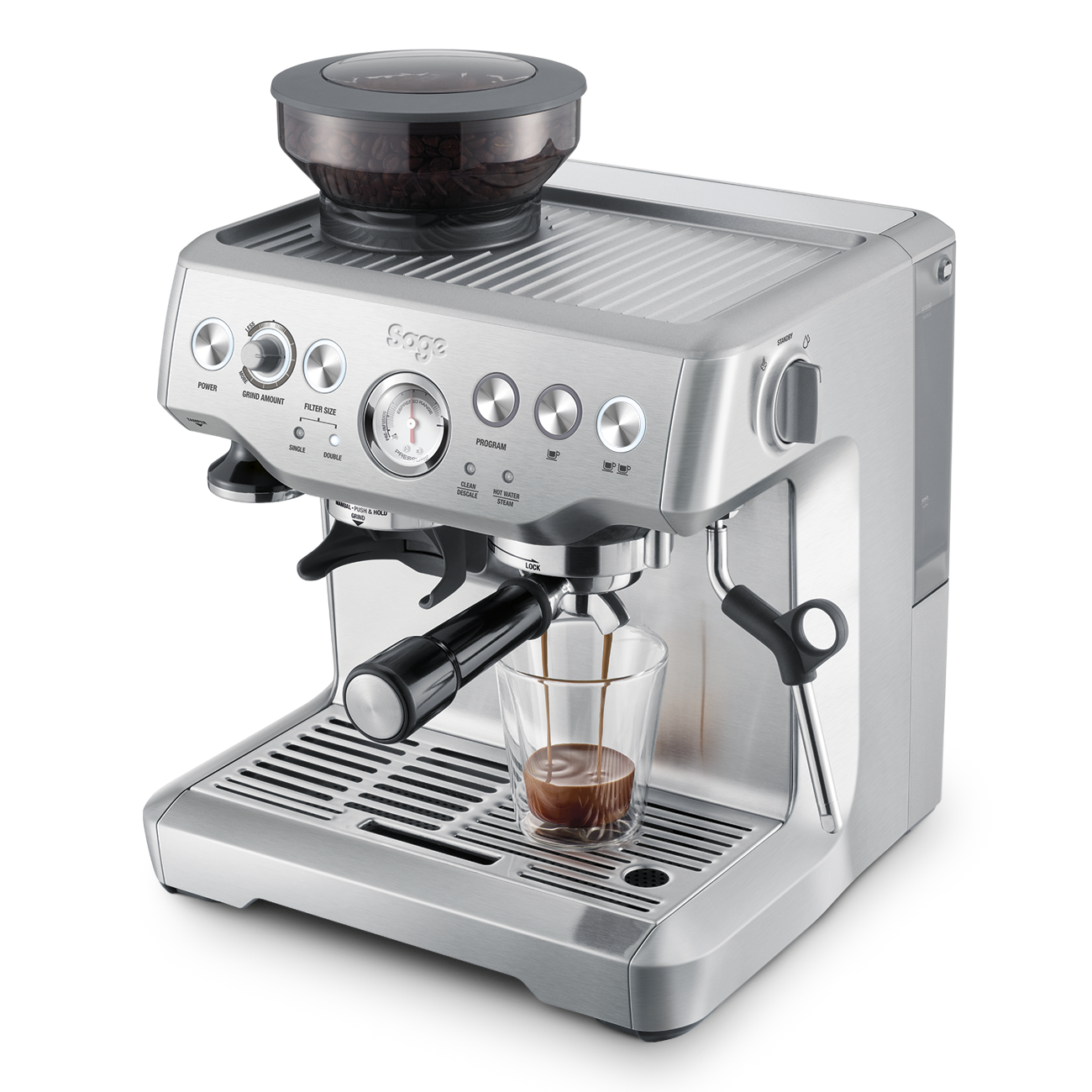 Sage Barista Express, grinder detail