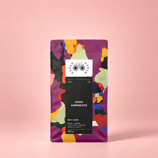 Boxi Blend – Ucon Acrobatics × Field, 500g, front view