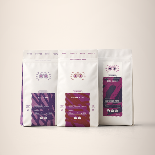 Cheeky Threesome - 3 x 500g - Field Coffee on a warm off-white background
