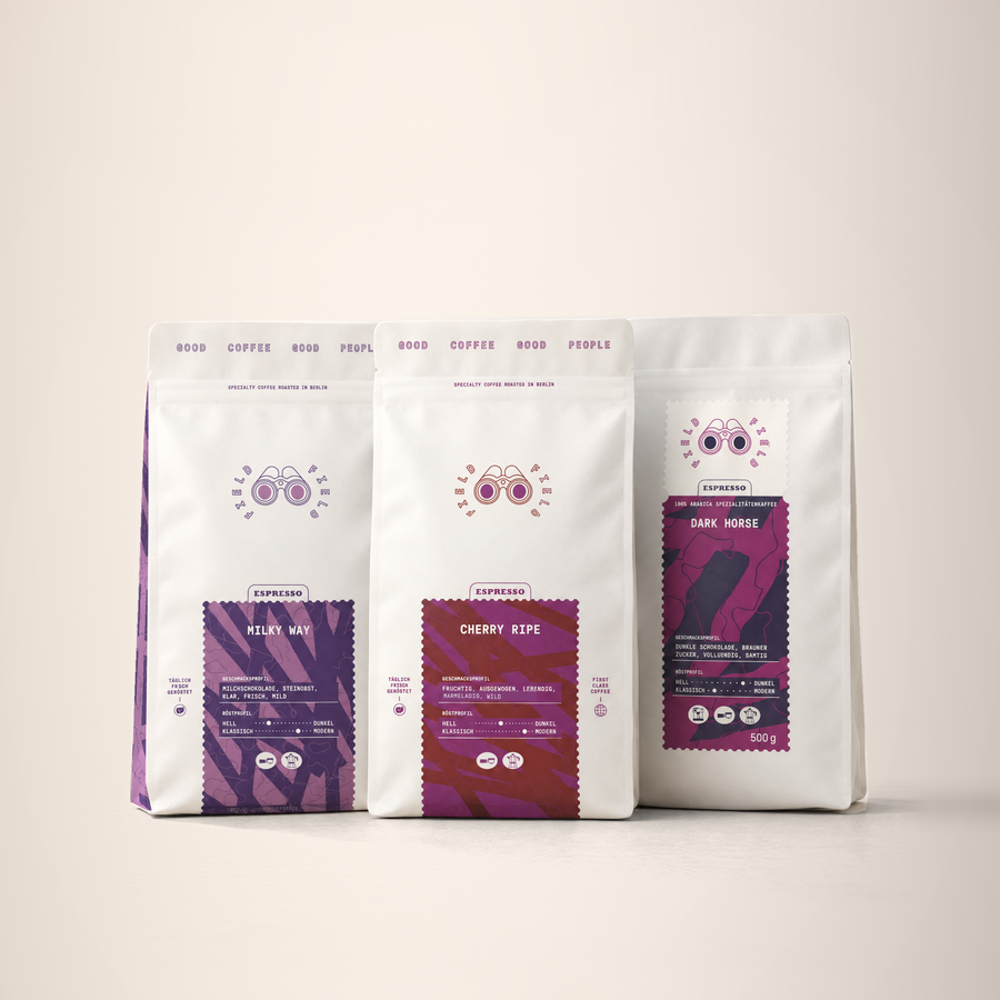 Cheeky Threesome - 3 x 500g - Field Coffee on a warm off-white background
