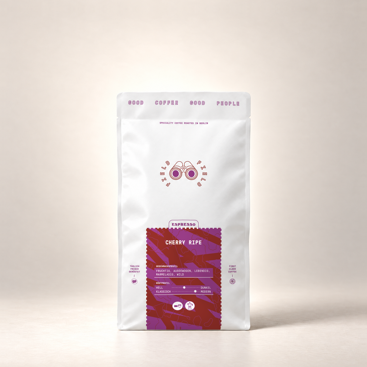 Field Coffee cherry ripe – 500g – Vorderansicht