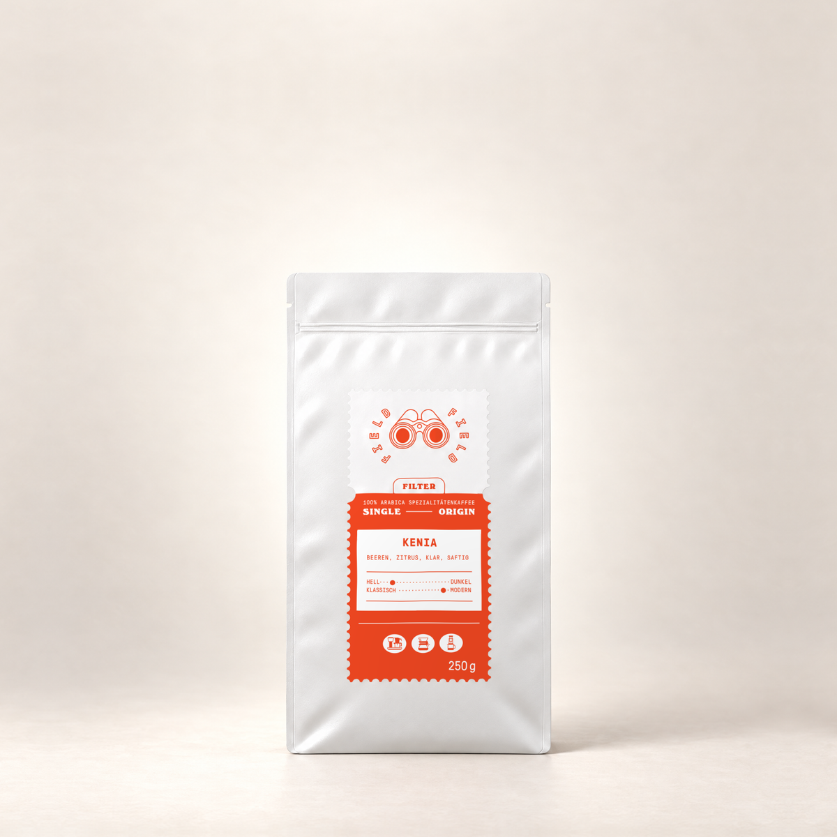 Field Coffee Single Origin Kenya – 250g bag – front view