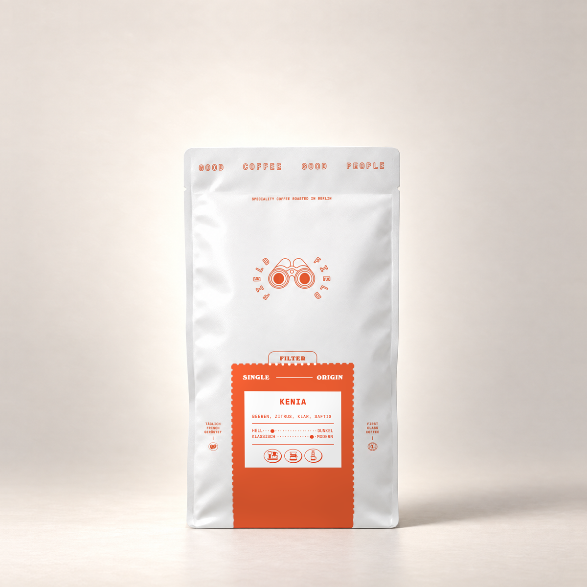 Field Coffee Single Origin Kenya – 500g bag – front view